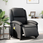 Adjustable electric massage chair, genuine black leather