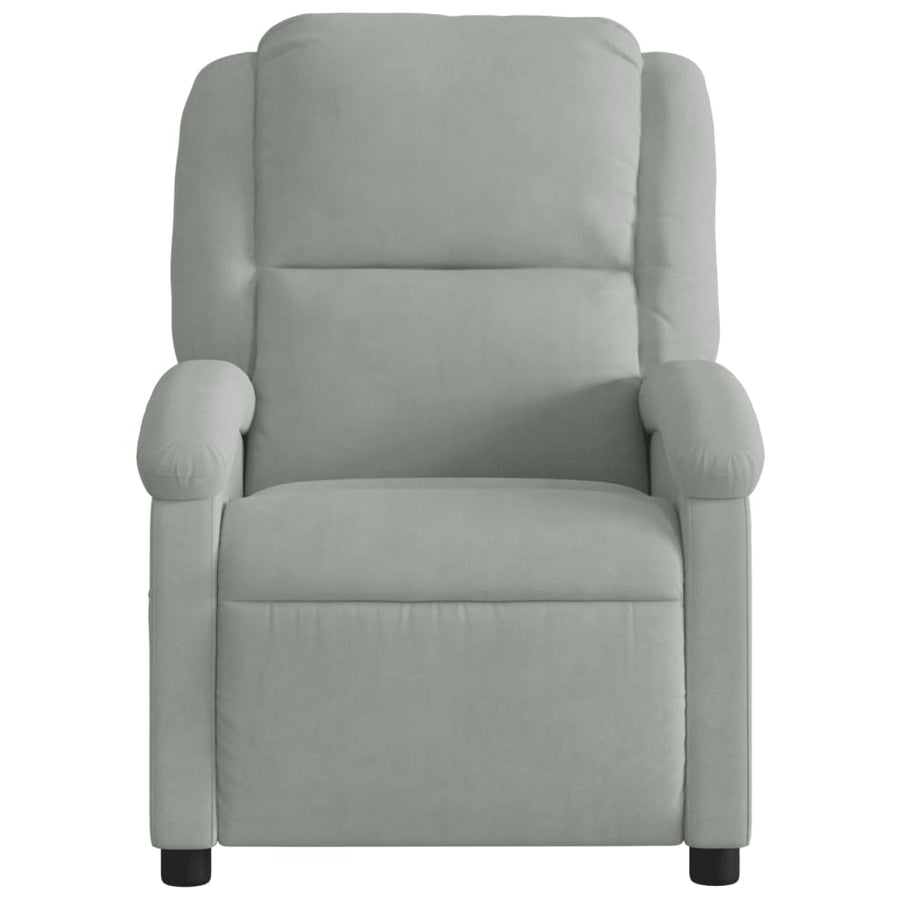 Fauteuil elektrisch verstelbaar stof lichtgrijs Nee Elektrisch verstelbaar