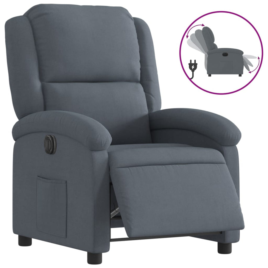 Fauteuil Stof Donkergrijs Nee Elektrisch verstelbaar