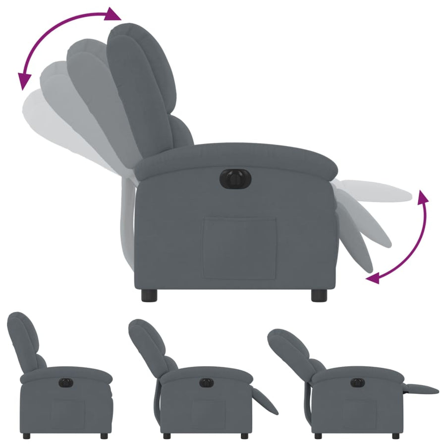 Fauteuil Stof Donkergrijs Nee Elektrisch verstelbaar