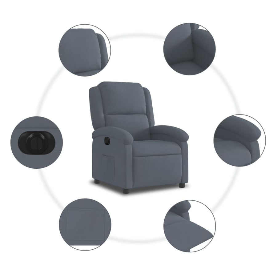 Fauteuil Stof Donkergrijs Nee Elektrisch verstelbaar