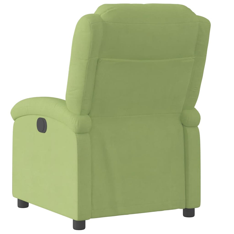 Fauteuil elektrisch verstelbaar fluweel lichtgroen