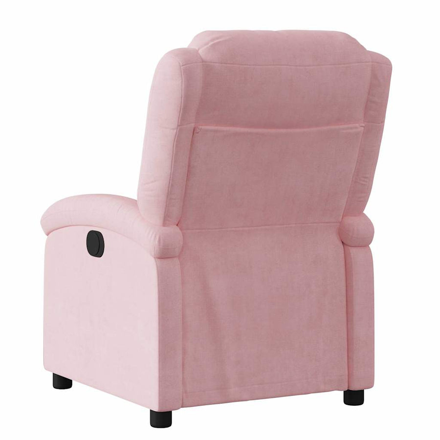 Fauteuil elektrisch fluweel roze