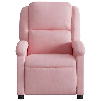 Fauteuil elektrisch fluweel roze