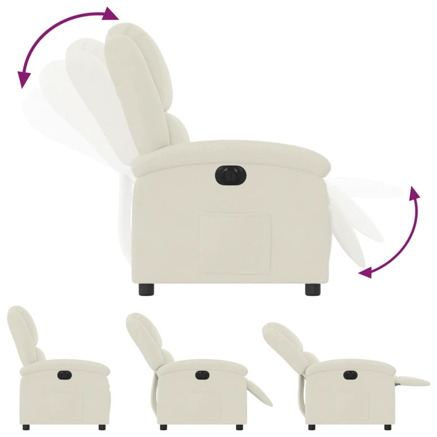 Fauteuil Verstelbaar Elektrisch Stof Kleurig Crème Nee Elektrisch verstelbaar