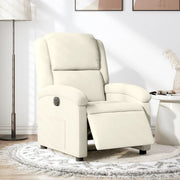 Fauteuil elektrisch verstelbaar stof crèmekleurig