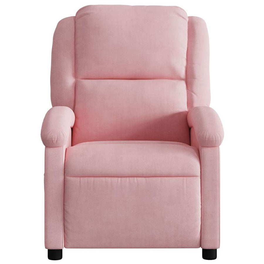 Massagestoel elektrisch verstelbaar fluweel roze