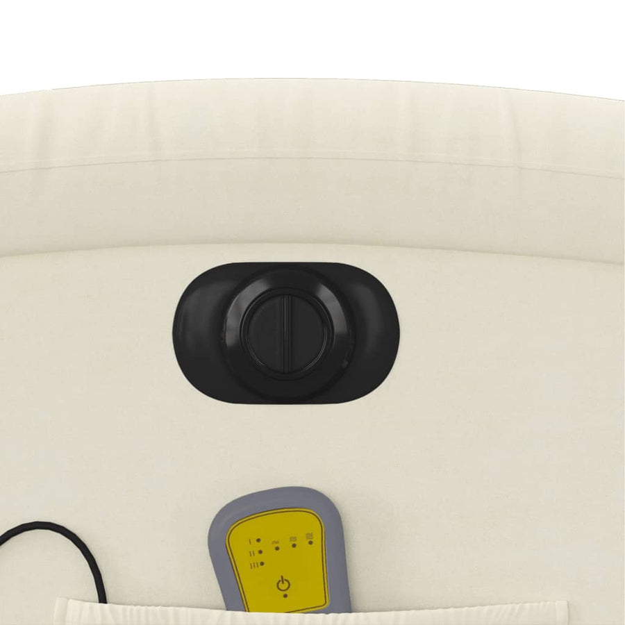 Massagestoel Fluweel Kleurig Crème 1 Ja Elektrisch verstelbaar