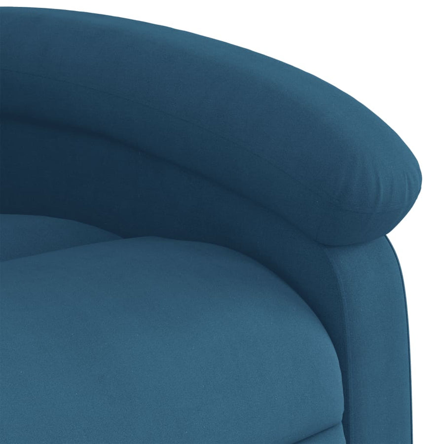 Massagestoel Fluweel Blauw Ja Elektrisch verstelbaar