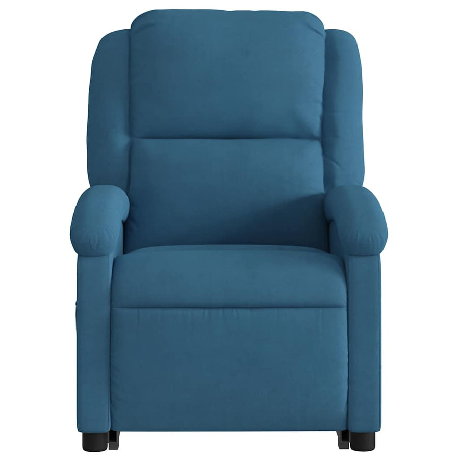 Sta-Opstoel Fluweel Blauw 1 Nee