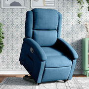 Sta-opstoel fluweel blauw