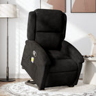 Reclining massage chair adjustable velvet black