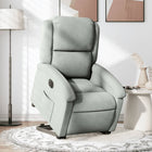 Electric recliner velvet light gray