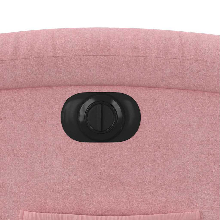 Sta-op-stoel elektrisch verstelbaar fluweel roze