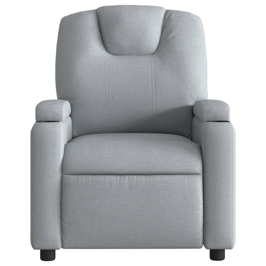 Fauteuil elektrisch verstelbaar stof lichtgrijs Nee Elektrisch verstelbaar