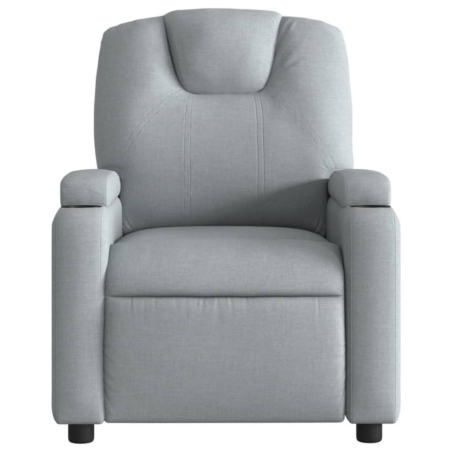 Fauteuil elektrisch verstelbaar stof lichtgrijs Nee Elektrisch verstelbaar