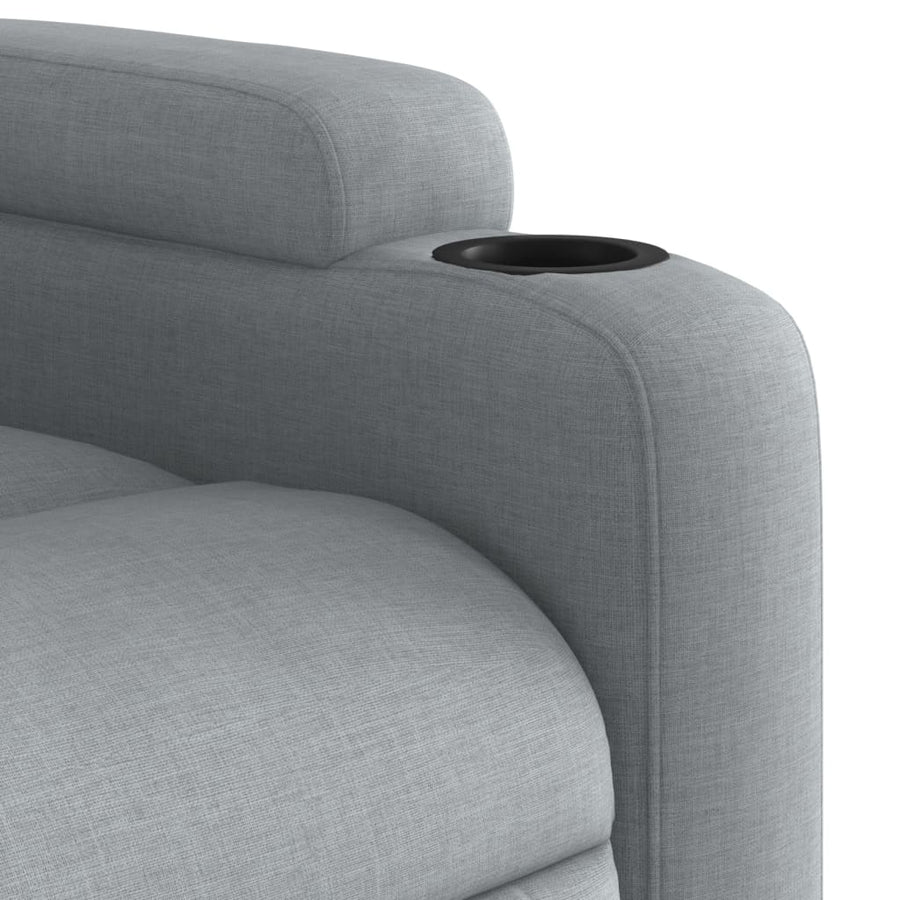Fauteuil elektrisch verstelbaar stof lichtgrijs Nee Elektrisch verstelbaar