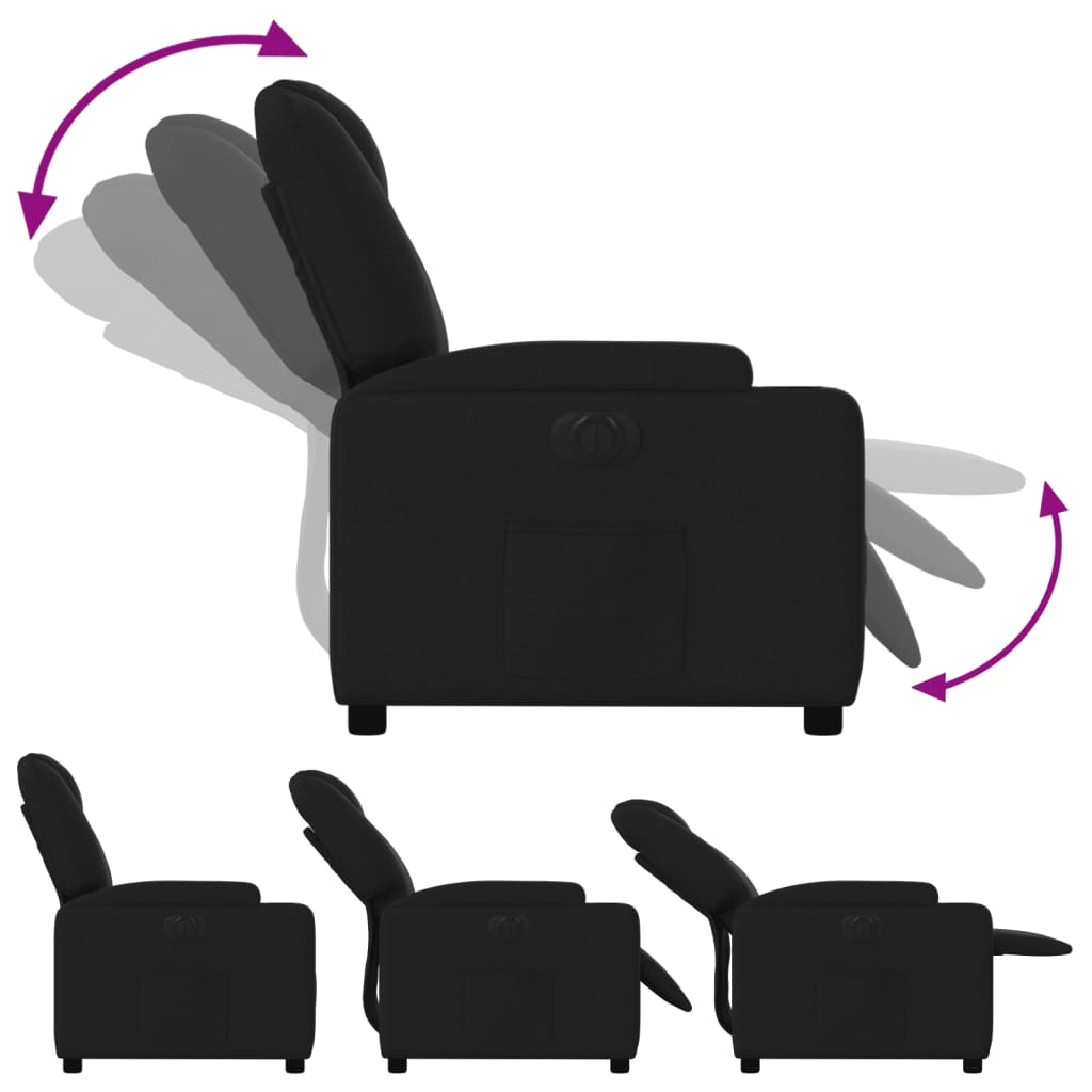 Fauteuil Verstelbaar Elektrisch Stof Zwart 1 Nee Elektrisch verstelbaar
