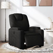 Fauteuil elektrisch verstelbaar stof zwart
