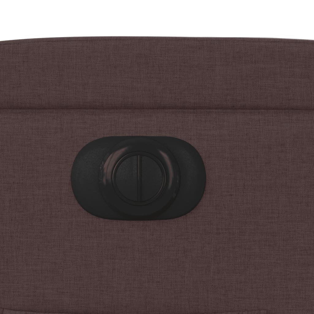 Fauteuil verstelbaar elektrisch stof donkerbruin 1 Nee