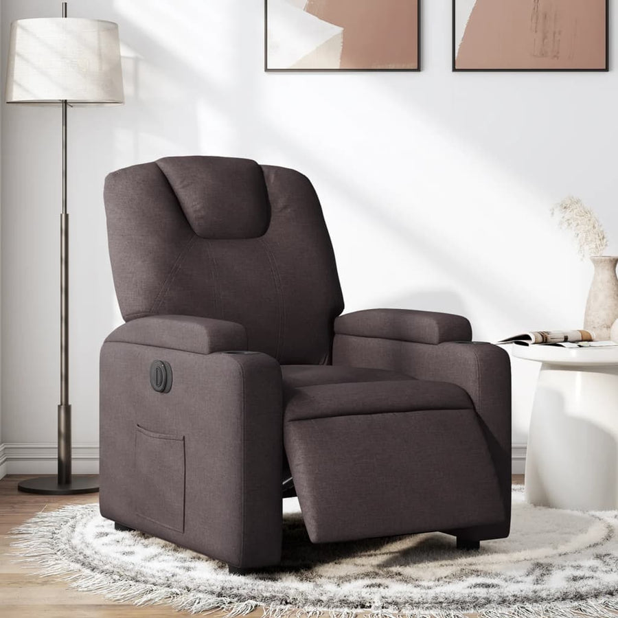 Massagestoel Stof Donkerbruin