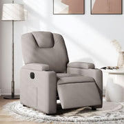 Fauteuil elektrisch verstelbaar stof taupe