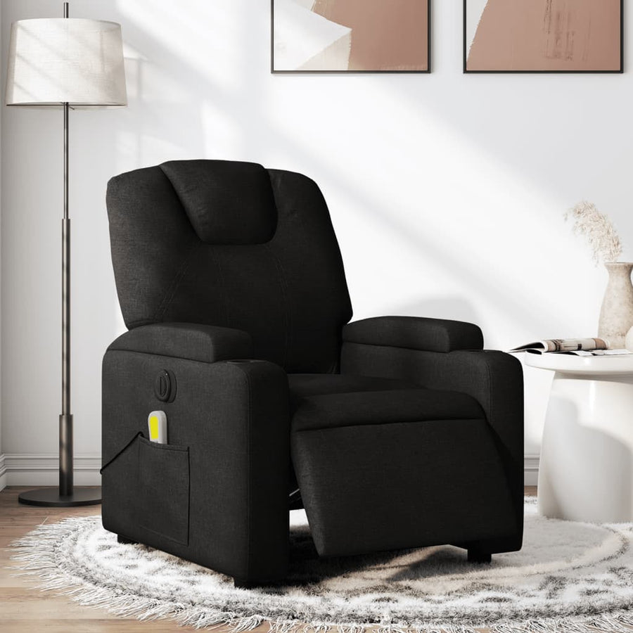 Massagestoel Stof Zwart