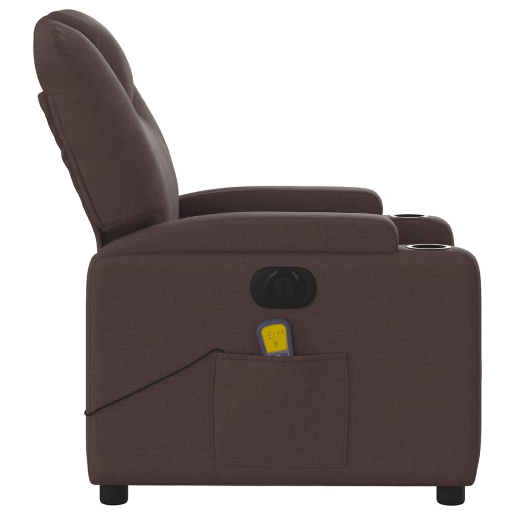 Massagestoel Stof Donkerbruin