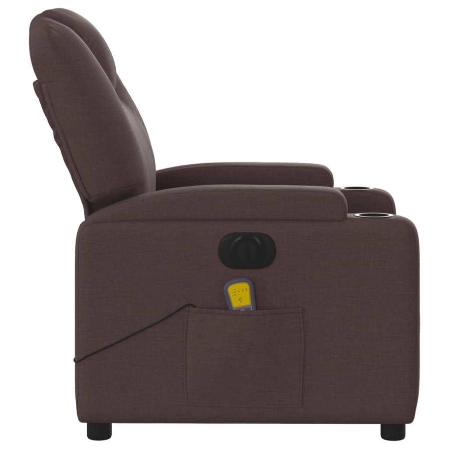 Massagestoel Stof Donkerbruin