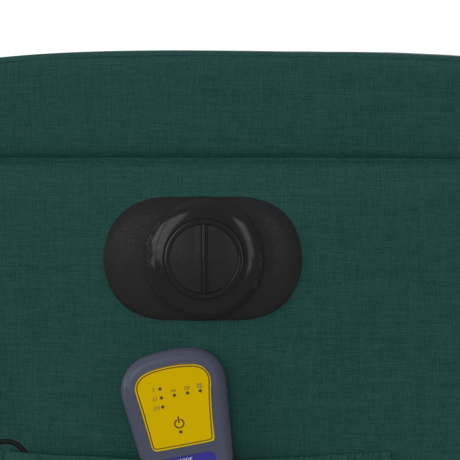 Massagestoel Stof Donkergroen Ja Elektrisch verstelbaar