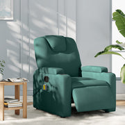 Massagestoel elektrisch verstelbaar stof donkergroen 74x88x97 cm