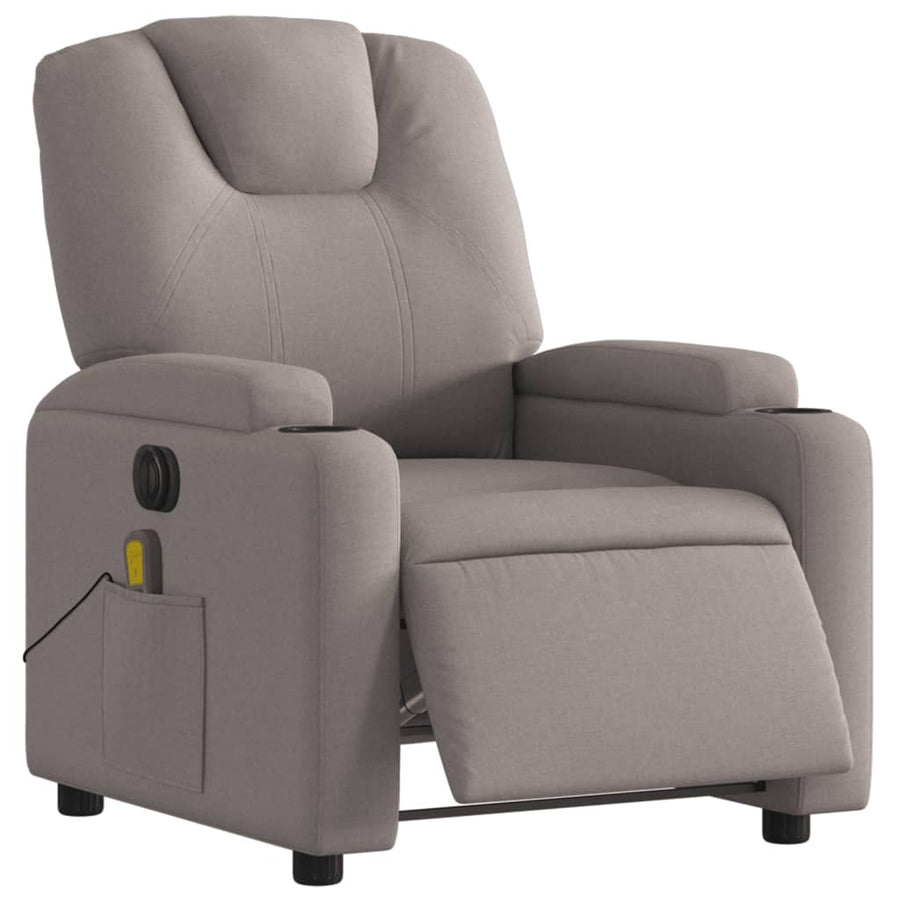 Massagestoel Stof Taupe 1 Ja Elektrisch verstelbaar