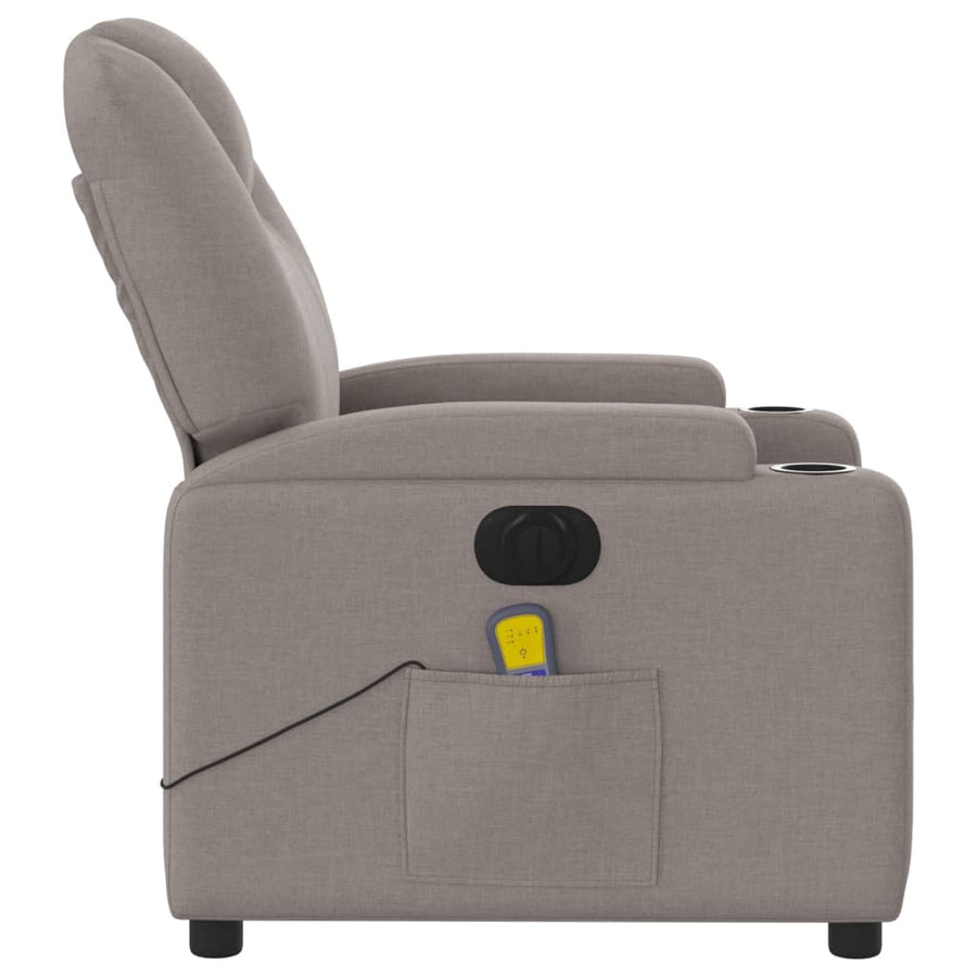 Massagestoel Stof Taupe 1 Ja Elektrisch verstelbaar