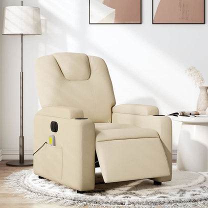 Massagestoel Stof Kleurig Crème Ja Elektrisch verstelbaar