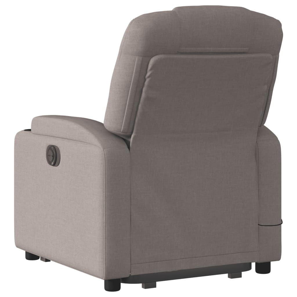 Sta-op-massagestoel verstelbaar stof taupe
