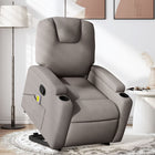 Adjustable stand-up massage chair, fabric, taupe