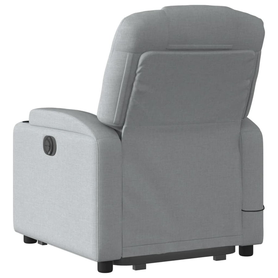 Sta-Op-Massagestoel Stof Lichtgrijs Ja Elektrisch verstelbaar