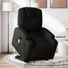 Recliner massage chair electrically adjustable fabric black