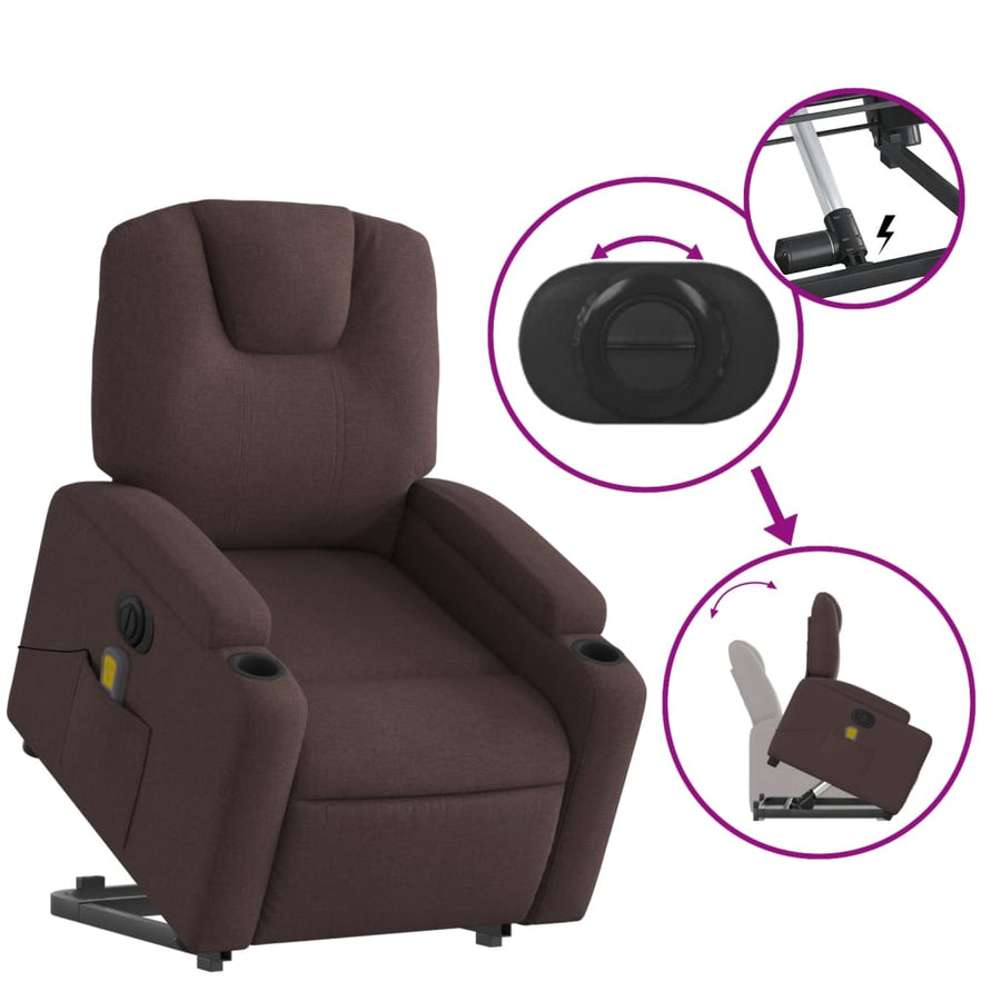 Sta-op-massagestoel stof Ja Elektrisch verstelbaar