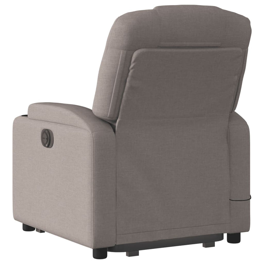 Sta-Op-Massagestoel Stof Taupe 1 Ja Elektrisch verstelbaar