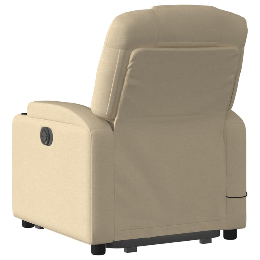 Sta-Op-Massagestoel Stof Kleurig Crème Ja Elektrisch verstelbaar
