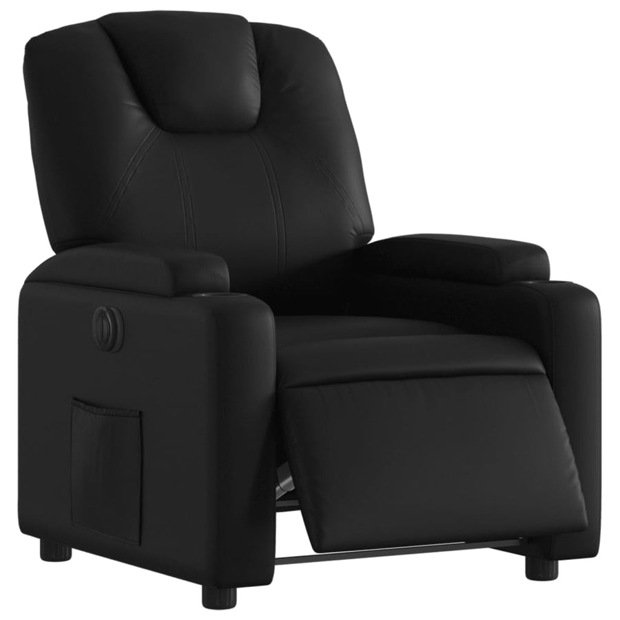 Fauteuil elektrisch verstelbaar kunstleer zwart Nee Elektrisch verstelbaar
