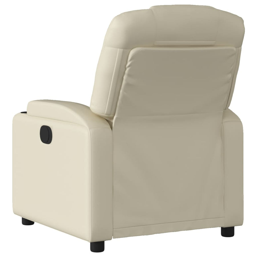 Fauteuil elektrisch verstelbaar kunstleer crèmekleurig Nee Elektrisch verstelbaar