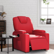 Armchair adjustable electric artificial leather red