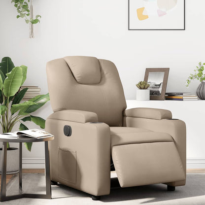 Fauteuil verstelbaar elektrisch kunstleer cappuccinokleurig Nee Elektrisch verstelbaar