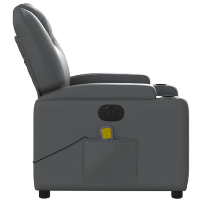 Massagestoel Verstelbaar Elektrisch Kunstleer Grijs Ja Elektrisch verstelbaar