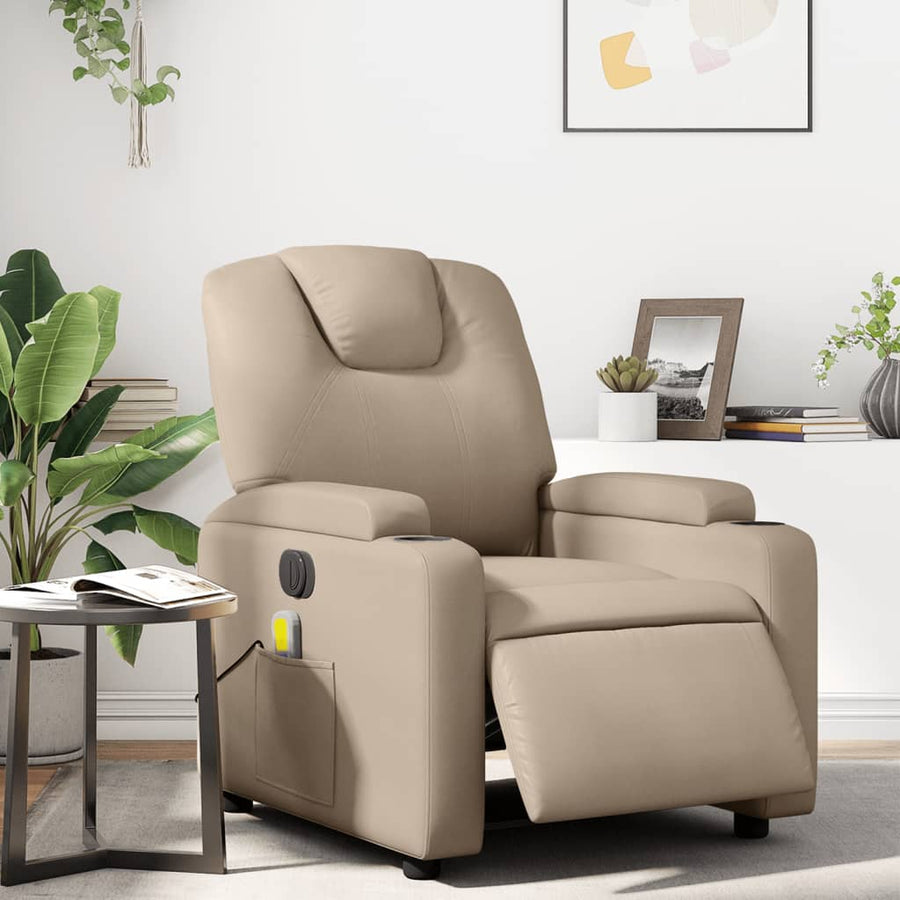 Massagestoel Verstelbaar Elektrisch Kunstleer Kleurig Cappuccino Ja Elektrisch verstelbaar
