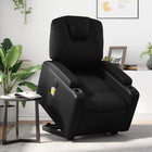 Electric recline and massage chair artificial leather black