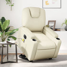 Electric recliner massage chair cream artificial leather