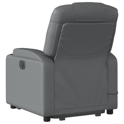 Sta-Op-Massagestoel Elektrisch Kunstleer Grijs Ja Elektrisch verstelbaar